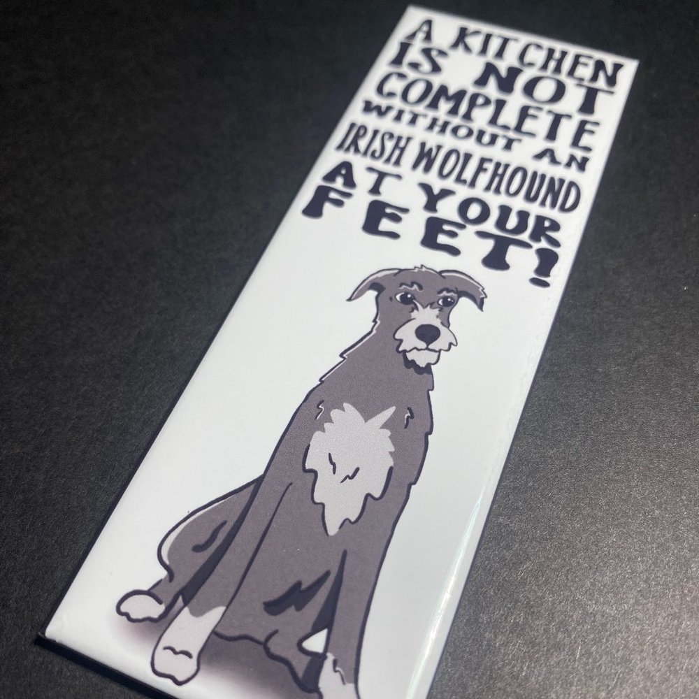 Irish Wolfhound Dog Art Kitchen Magnet Handmade - Picture 3 of 5